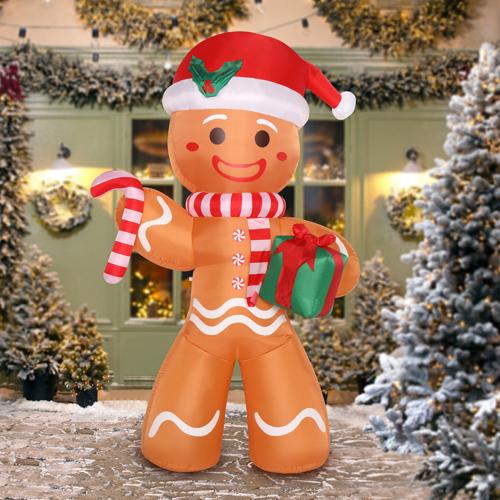 Lying Gingerbread Yard Decor