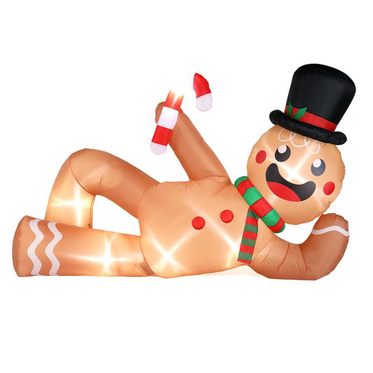 Lying Gingerbread Yard Decor